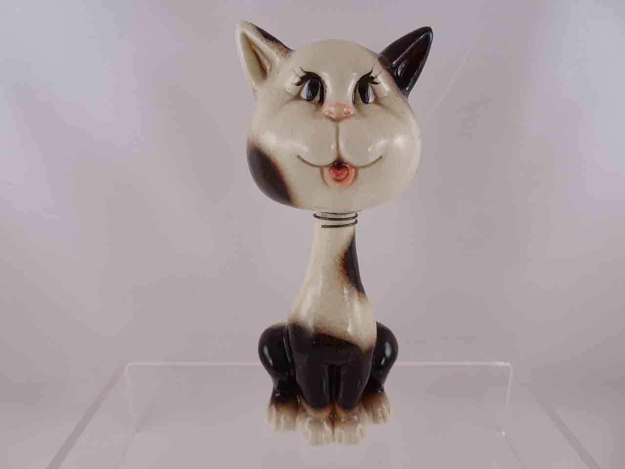 54987 Linda Sexton tall bobblehead animals salt and pepper shakers - cat