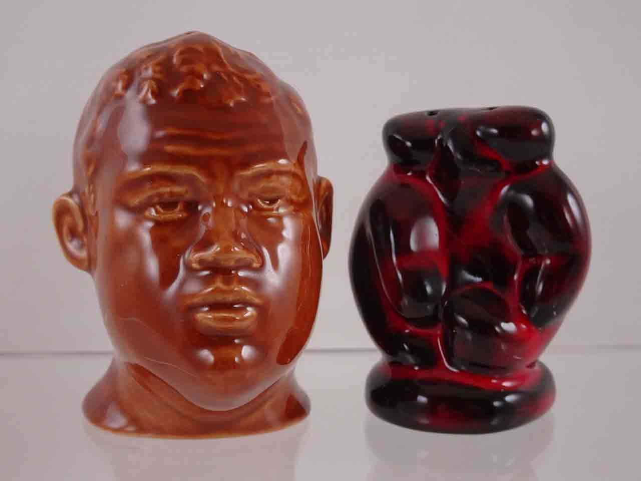 59772 Joe Louis with boxing gloves salt and pepper shakers