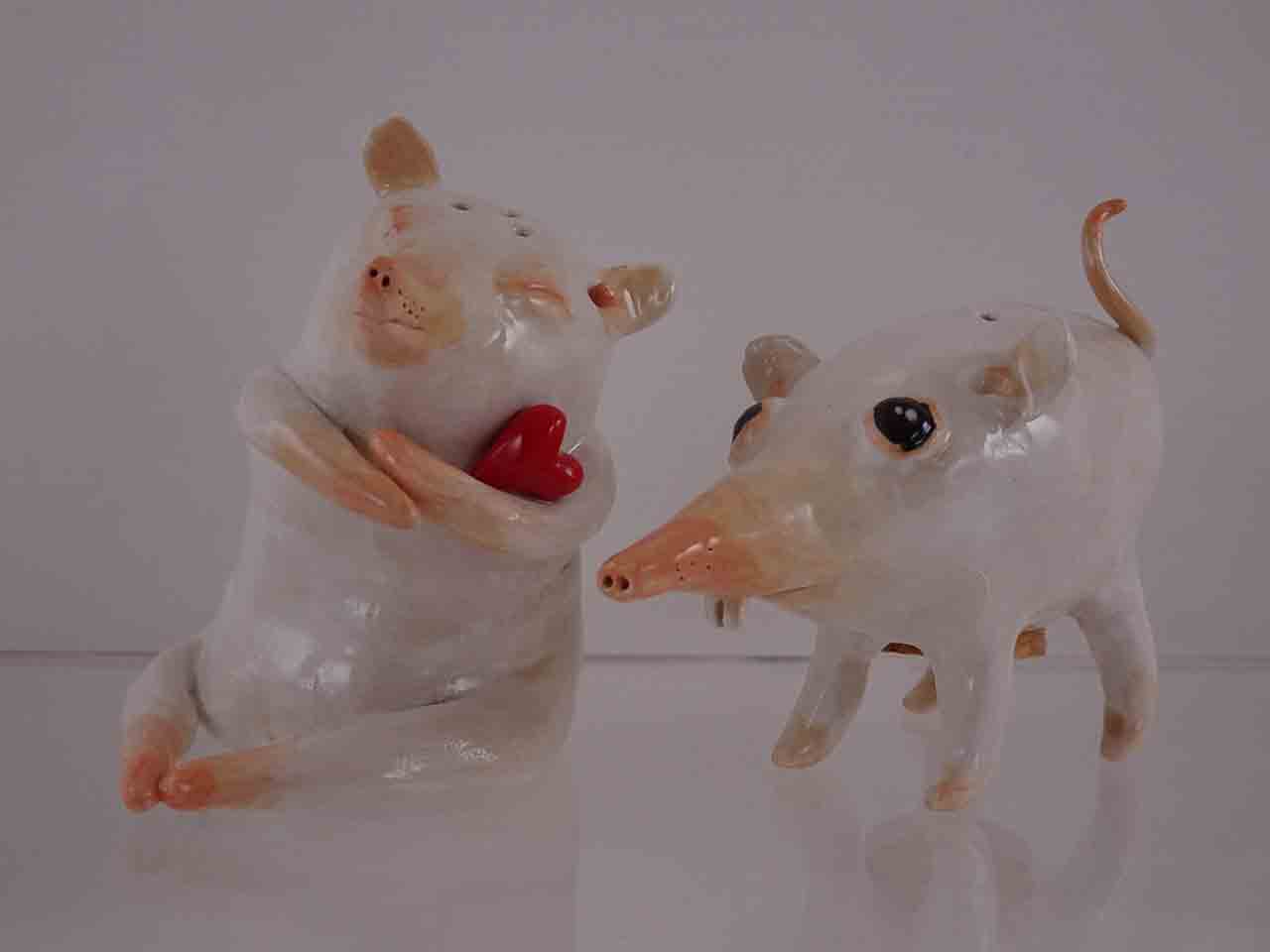 59805 Mice salt and pepper shakers by Agata / Matylda Ceramics from Poland