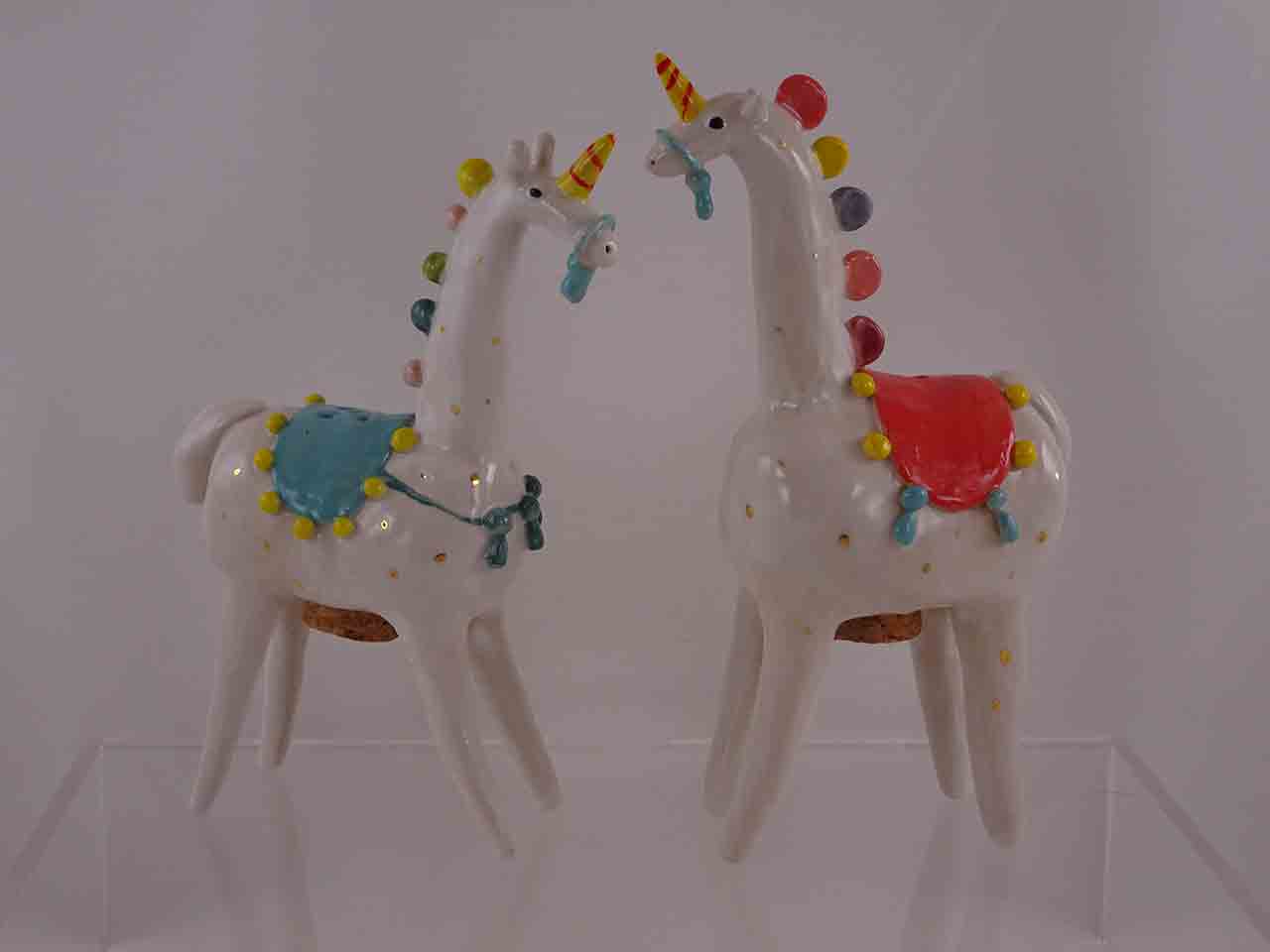 59807 Unicorns salt and pepper shakers by Agata / Matylda Ceramics from Poland