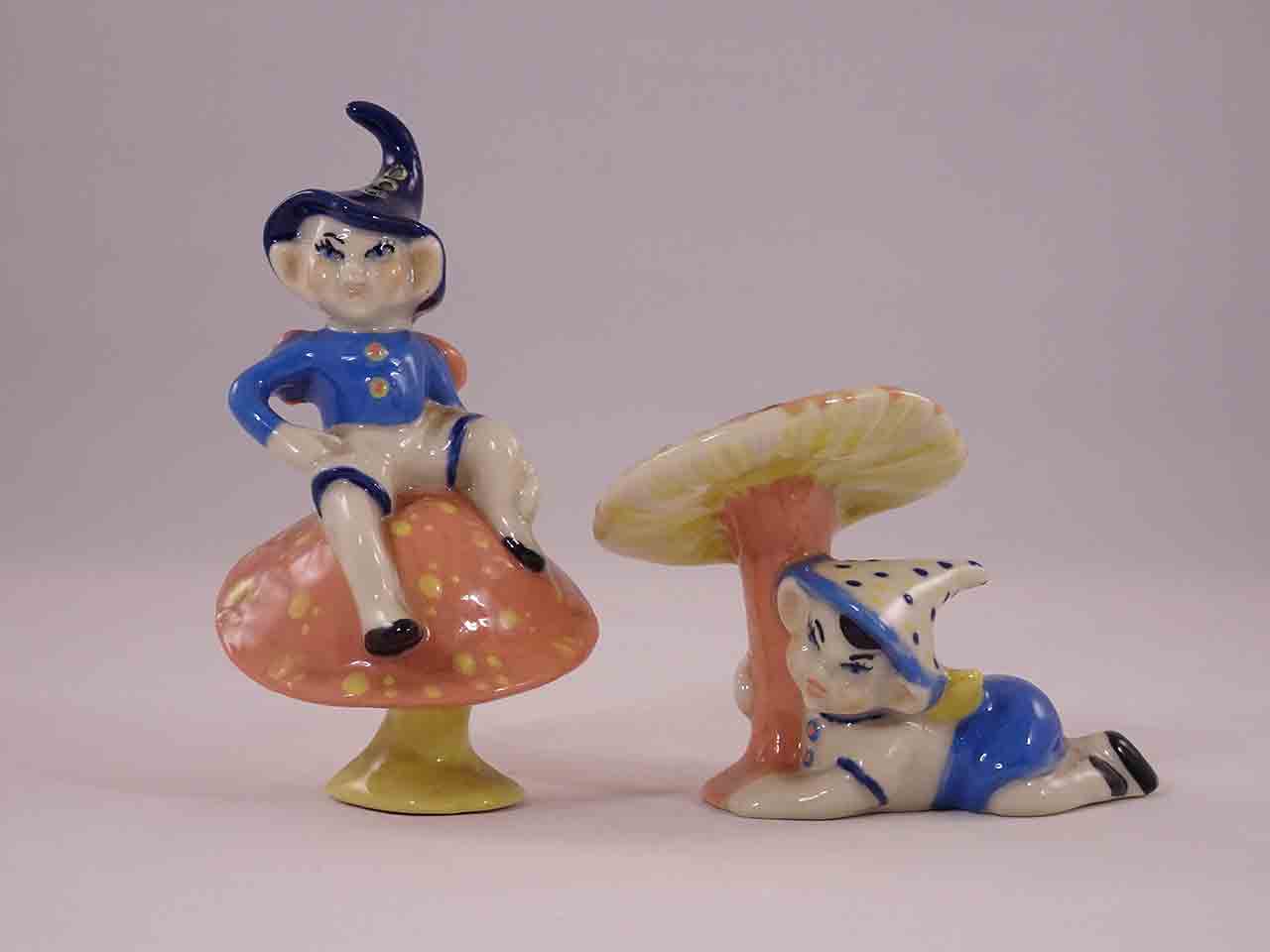 45964 Ceramic Arts Studio Pixies with Mushrooms salt and pepper shakers