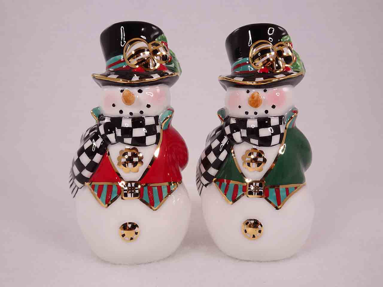 49793 MacKenzie-Childs salt and pepper shakers - snowmen