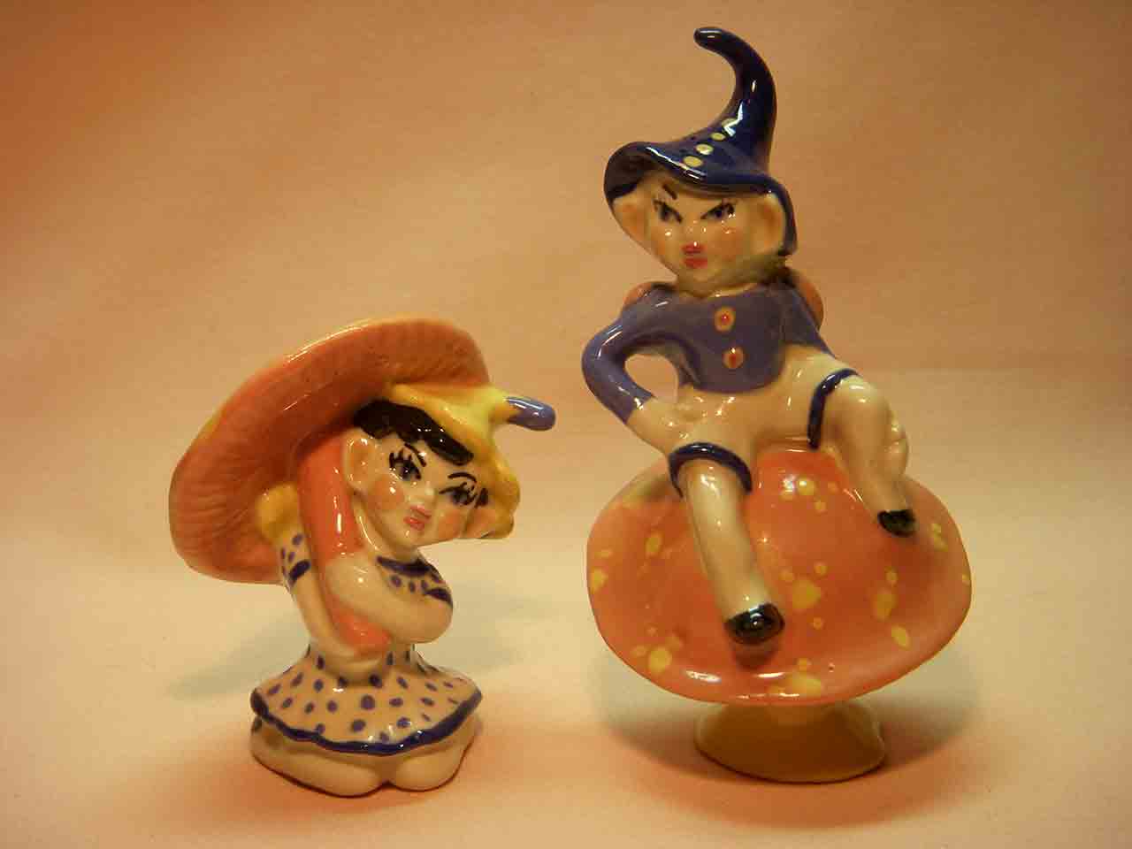 5880 Ceramic Arts Studio Pixies with Mushrooms salt and pepper shakers