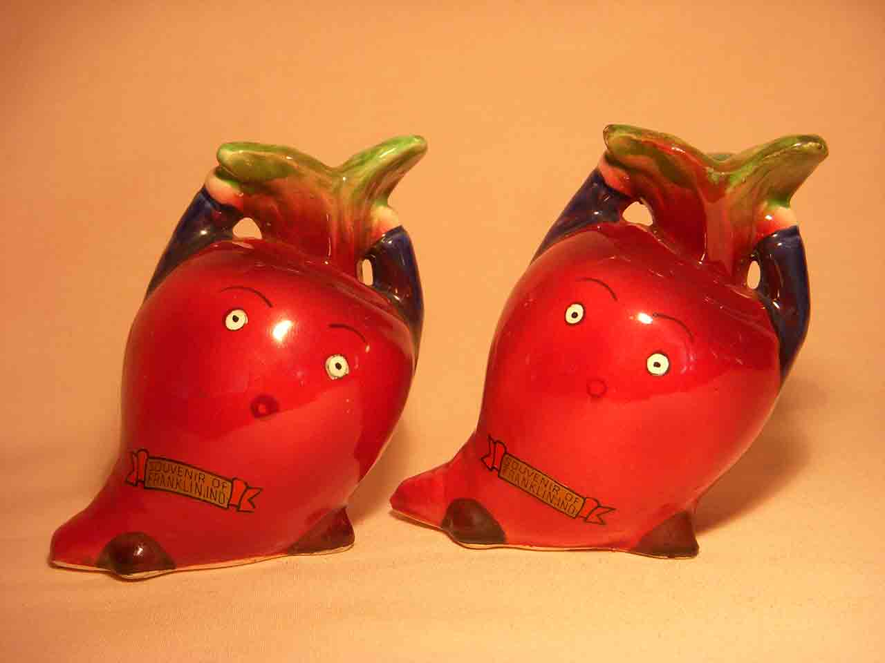 6793 Teenie Weenie series of anthropomorphic mixed vegetables and fruit salt and pepper shakers - beets