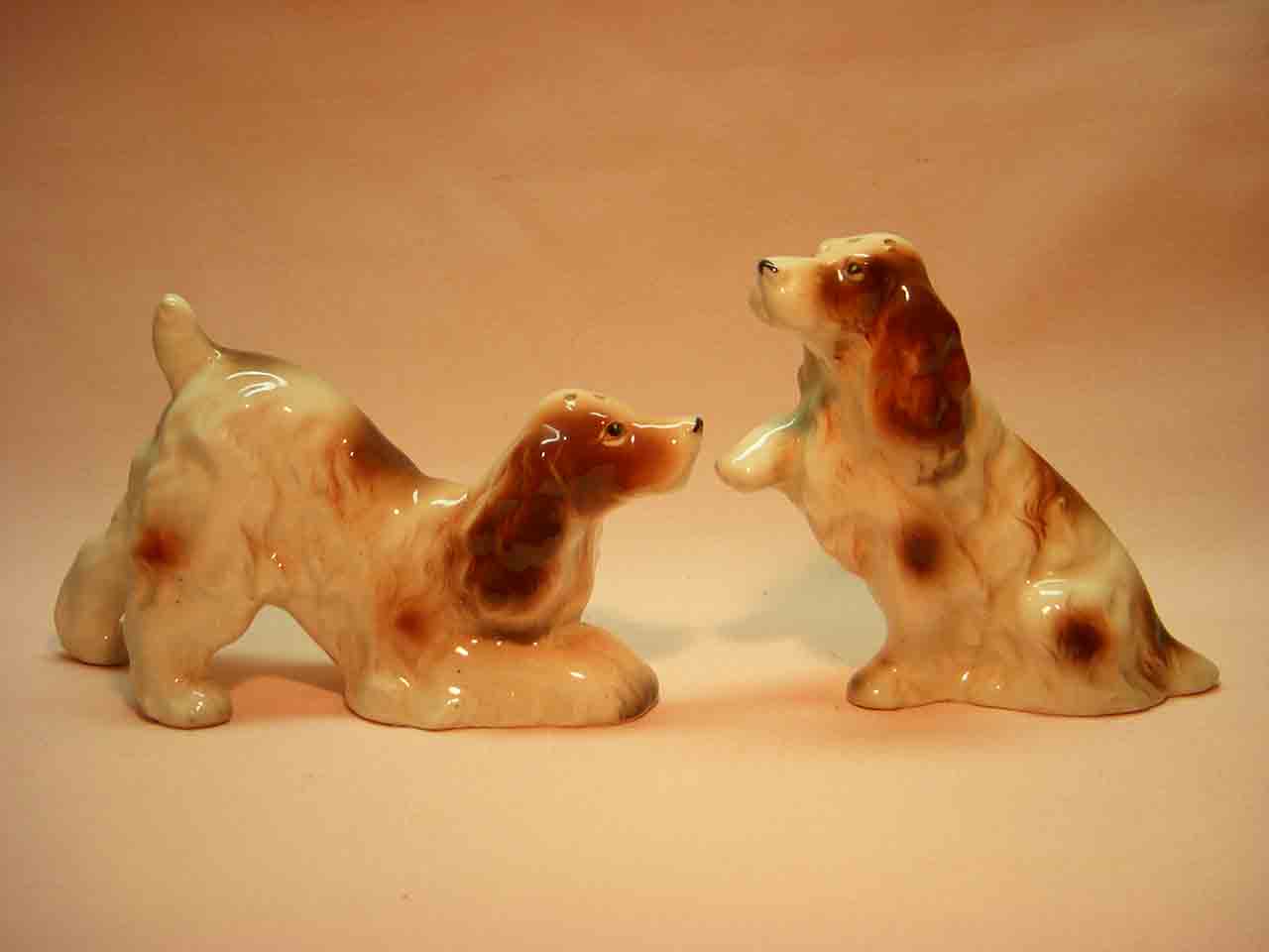 7115 Relco Japan realistic dog breed series of salt and pepper shakers - Cocker Spaniels